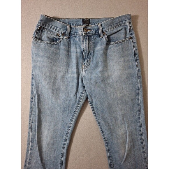 J Crew Jeans Men's 33x32 Blue Denim The Driggs Straight Faded Prepy School - Picture 2 of 9